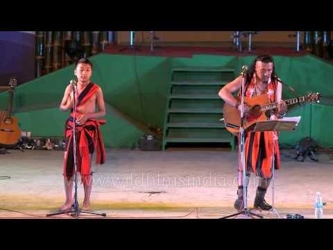 Naga folk blues chief Rewben Mashangva and his son in action!