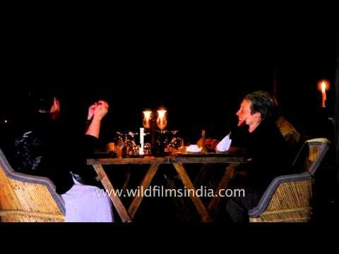 Bush dinner at the Kanha Earth Lodge, Madhya Pradesh