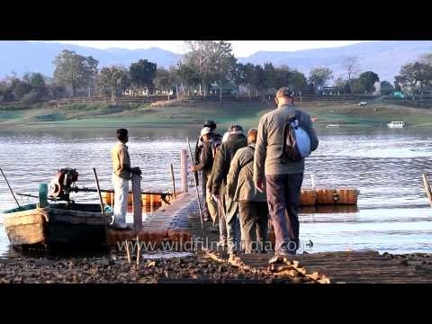 Visitors go boating in Satpura Tiger Reserve