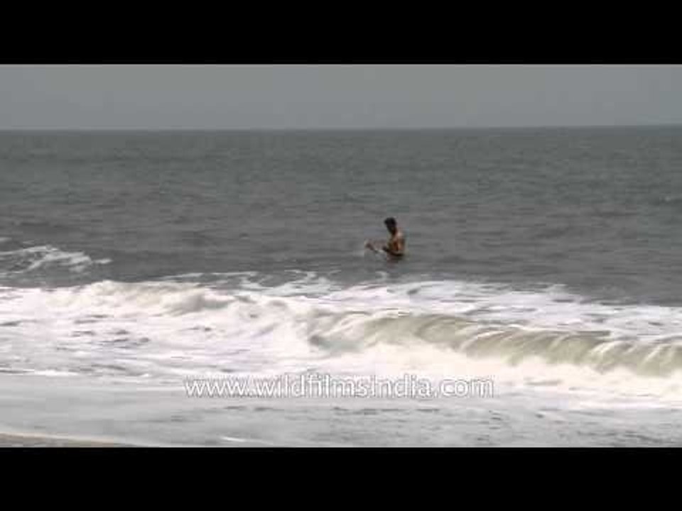 Having fun on Cherai beach