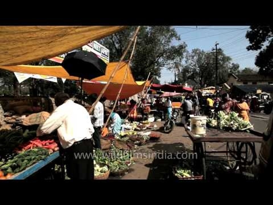 Sabzi mandi or vegetable market in Madhya Pradesh