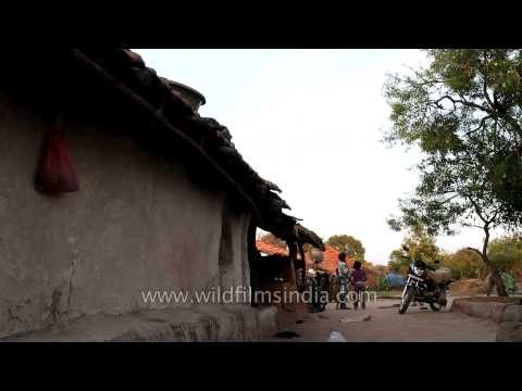 Traditional mud house at Madai village, Satpura