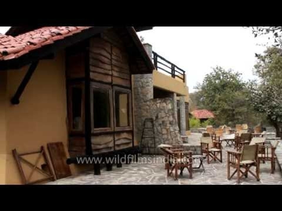 Outside view of the dining hall, Kanha Earth Lodge