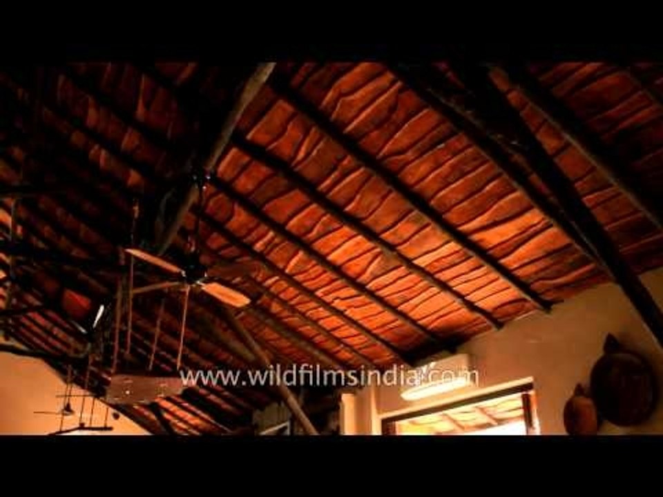 Kanha Earth Lodge architecture inspired by Gond tribal village