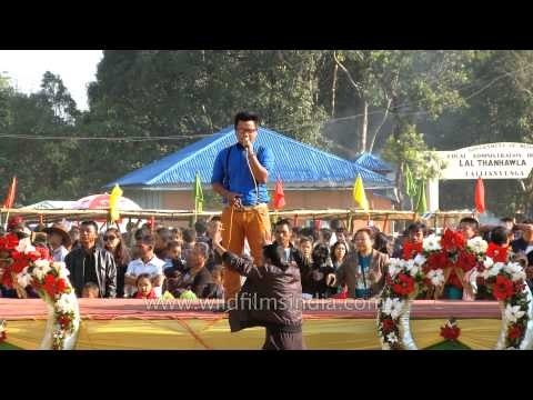 Mizo singer Lalchhanchhuaha at Thalfavang Kut