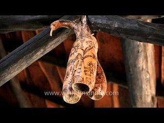 Gond tribe cultural artifacts at Kanha Earth Lodge