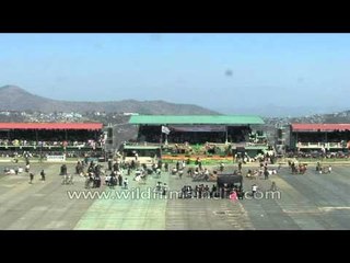 Chapchar Kut location: Assam rifle ground, Aizawl