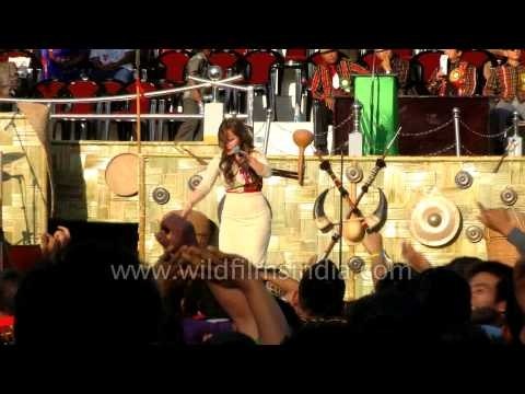 Song presentation by Mizo singer Sangtei at Chapchar Kut 2014