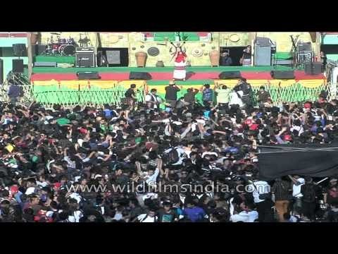Mizo crowd moves to dance as Lalrindiki Khaingte performs