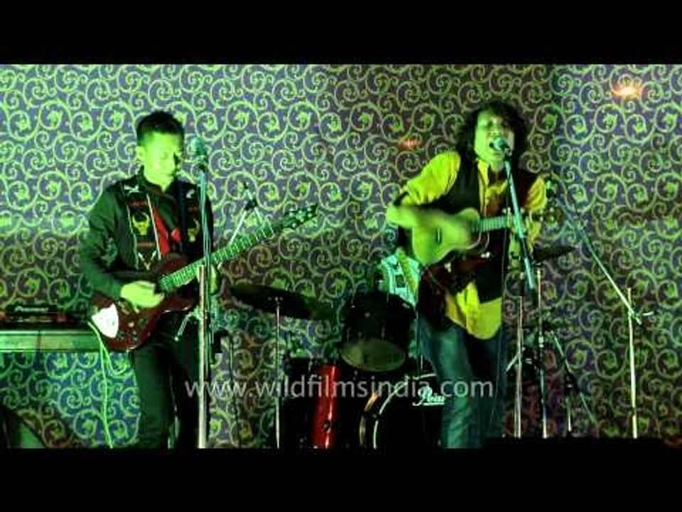 Thotreimung Muviah from Red Light Passengers performs at  AKD Peace Concert