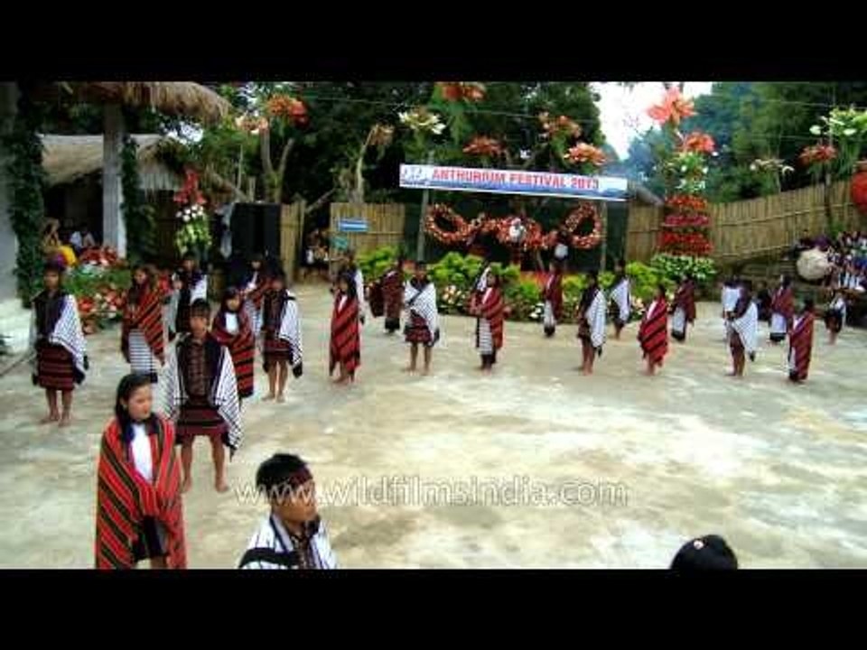 Mizo folks chanting their welcome song