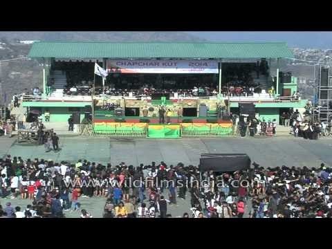 Crowd witnessing the cultural fashion show at Chapchar Kut