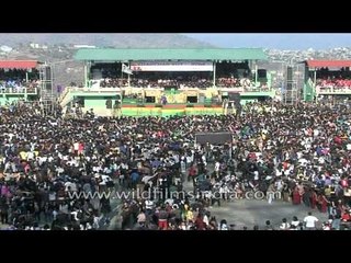 Mizo crowd assembled together as singer performs