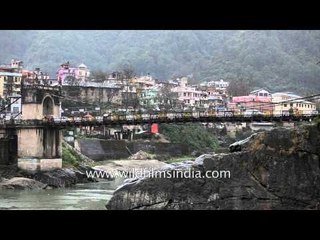 Victoria Bridge over Beas river at Mandi in Himachal Pradesh