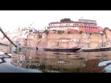 Rowing boat on the river Ganges : Varanasi