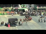 Dancing on the beats of gong during Spring Festival, Mizoram