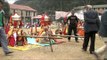 Decorated palanquin of deities line up at Paddal ground, Mandi