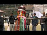 Devotees swinging the palanquin of deities - Mandi
