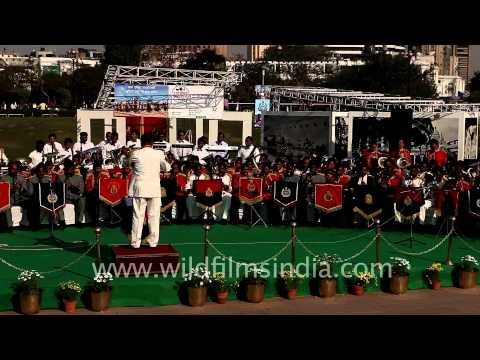 Bands from different states of India performing at Central park of New Delhi