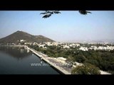 Panoromic view of Fateh Sagar Lake - Udaipur, Rajasthan