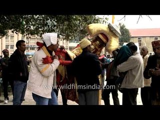 Swinging  the palanquin of deities during Mahashivratri procession - Mandi