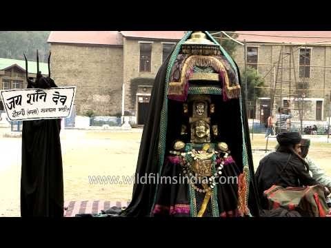 Decorated Idol of Shani Dev at Mandi Paddal ground - Himachal Pradesh