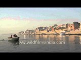 Sailing away from the holy ghats - Banaras