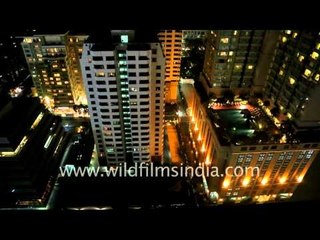 Looking down to Bangkok city's Ratchaprasong