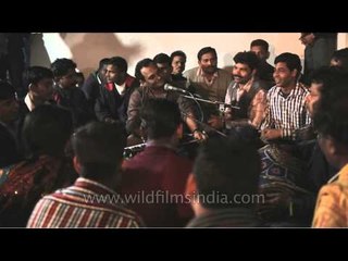 Devotees singing "Govinda bolo hari gopala bolo"