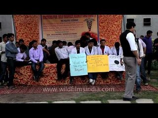 Doctors of all medical colleges across Delhi observed a 'black badge day'