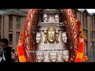 Statue of goddess Shri Devi Singh Vaahni - Mandi Shivratri Festival