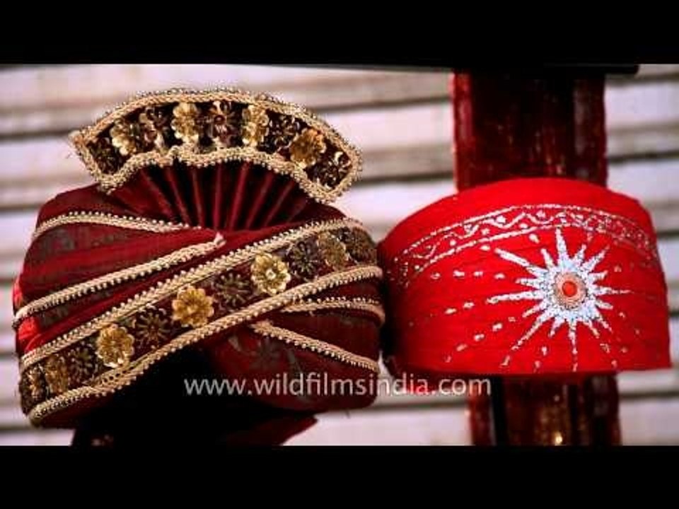 Traditional Pagdi or Rajasthani turbans from Udaipur