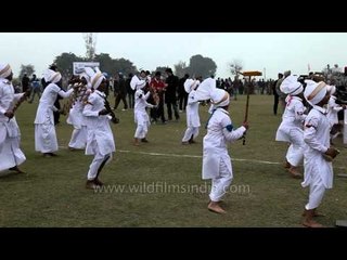 Punjab youths dance using gakhar katto and saap