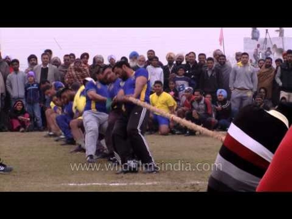 Game of tug of war at Rural Olympics