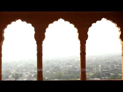 View of Neemrana town from Fort