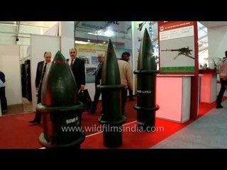 Mortar ammunition displayed at Defexpo 2014
