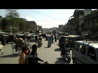 Busy traffic near the Ima market - Imphal