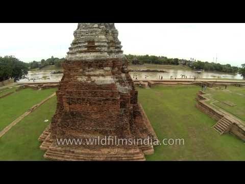 Ayutthaya temples aerial footage, Thailand Part 2