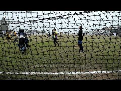 Punjabi girls playing hockey match at Rural Olympics