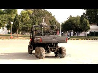 Unmanned Military Vehicle at Defexpo 2014, New Delhi