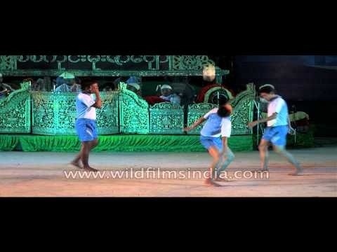 Chinlone solo performance by Myanmar troupe at Sangai festival