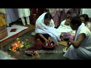 Clothes and gold ornaments for the manipuri bride