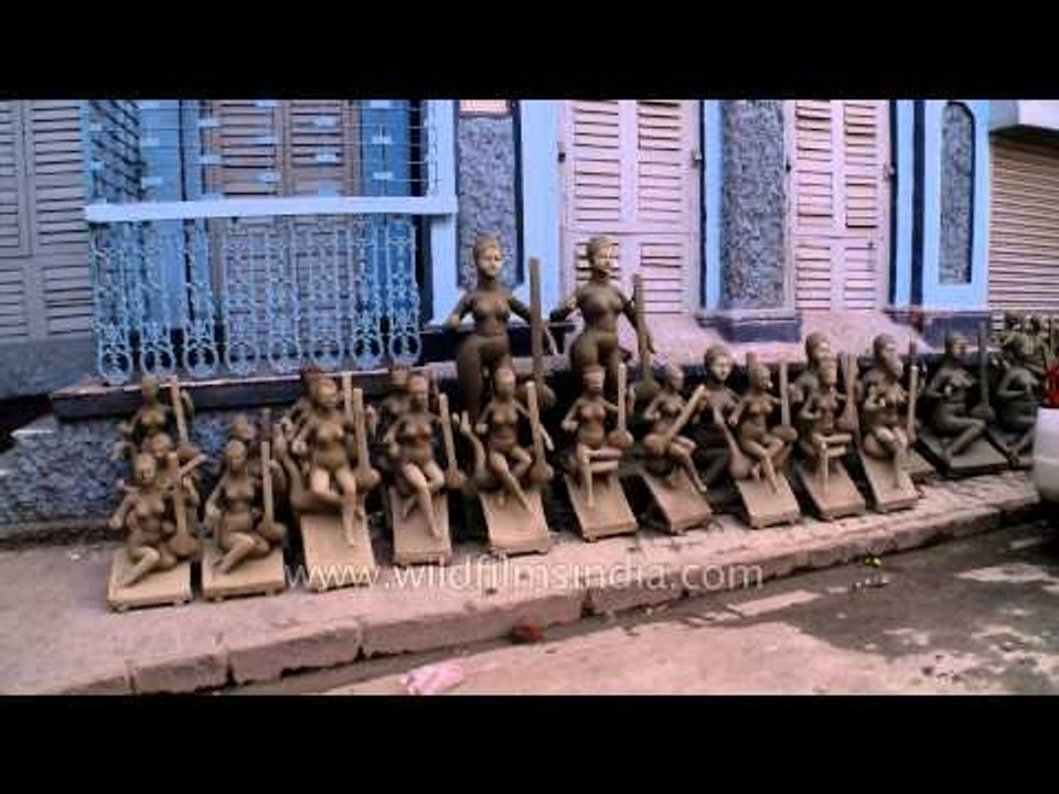 Idols kept under the sun for drying
