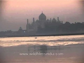 Taj Mahal's view from the river Yamuna