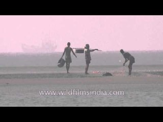 Fishermen heading out to the sea for the catch