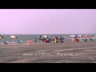 Beautiful beach and tourist spot on Bay of Bengal
