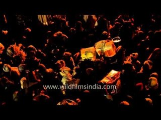 Large religious congregation at Gangasagar mela