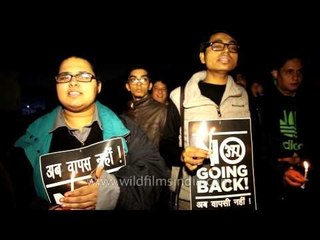 Delhi Queer supporters shout "Azadi"