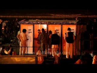 Night scene of Gangasagar mela