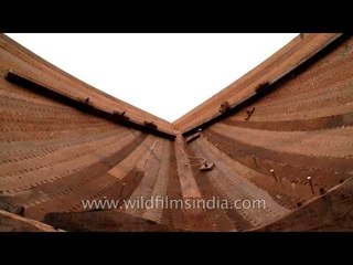 Wooden boat most sustainable transport